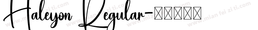 Haleyon Regular字体转换